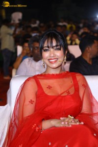 Nivetha Pethuraj cute in a red salwar dress at a party