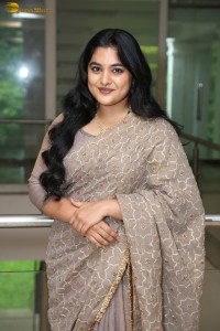 Indian actress Nivetha Thomas cute photoshoot in a saree