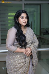 Indian actress Nivetha Thomas cute photoshoot in a saree