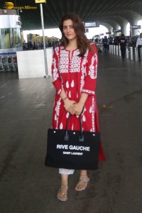 actress nupur sanon sweet looks in a red salwar dress