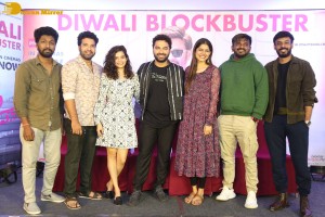 Ori Devuda success celebrations attended by Vishwak Sen, Mithila Palkar and Asha Bhat