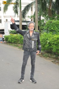 Veteran Bollywood Actors Shakti Kapoor and Padmini Kolhapure were spotted at Film City in Goregaon on July 10, 2023