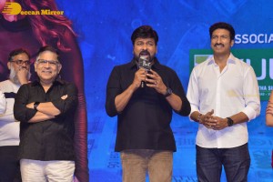 Chiranjeevi, Gopichand and Raashi Khanna at the Pre-Release Function of the movie Pakka Commercial