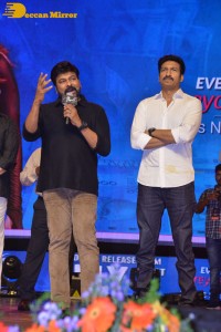 Chiranjeevi, Gopichand and Raashi Khanna at the Pre-Release Function of the movie Pakka Commercial