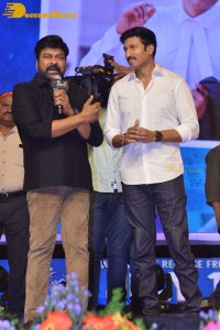 Chiranjeevi, Gopichand and Raashi Khanna at the Pre-Release Function of the movie Pakka Commercial