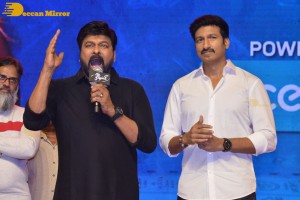 Chiranjeevi, Gopichand and Raashi Khanna at the Pre-Release Function of the movie Pakka Commercial