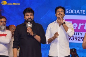 Chiranjeevi, Gopichand and Raashi Khanna at the Pre-Release Function of the movie Pakka Commercial