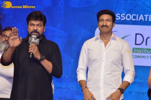 Chiranjeevi, Gopichand and Raashi Khanna at the Pre-Release Function of the movie Pakka Commercial