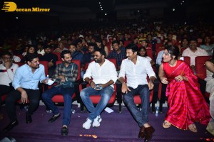 Chiranjeevi, Gopichand and Raashi Khanna at the Pre-Release Function of the movie Pakka Commercial
