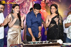 Trailer launch of Telugu Movie Pakka Commercial attended by Gopichand and Raashii Khanna