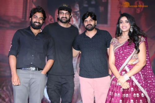 Pictures from Telugu Movie 'Palasa' pre-release function attended by cast including Actress Nakshatra