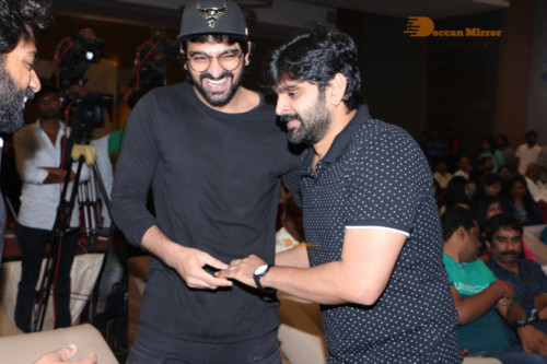 Pictures from Telugu Movie 'Palasa' pre-release function attended by cast including Actress Nakshatra