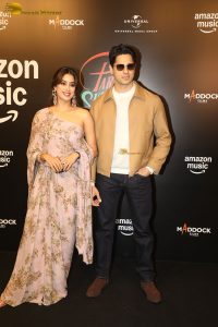 Param Sundari Music Album Launch attended by Sidharth Malhotra, Janhvi Kapoor, and Sonu Nigam
