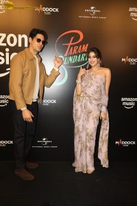 Param Sundari Music Album Launch attended by Sidharth Malhotra, Janhvi Kapoor, and Sonu Nigam