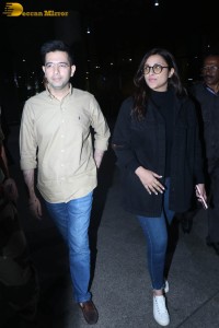 Actress Parineeti Chopra spotted with boyfriend Raghav Chadha, a member of the Rajya Sabha