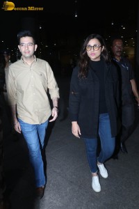 Actress Parineeti Chopra spotted with boyfriend Raghav Chadha, a member of the Rajya Sabha