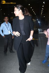 bollywood actress parineeti chopra in a black dress