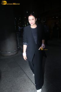 bollywood actress parineeti chopra in a black dress