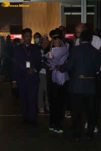 Hotel Heiress and model Paris Hilton arrives at Mumbai Airport