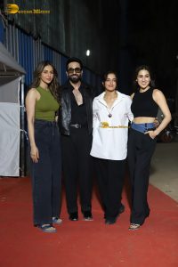 Ayushmann Khurrana, Rakul Preet Singh, Sara Ali Khan, and Wamiqa Gabbi spotted at the song shoot for Pati Patni Aur Woh Do