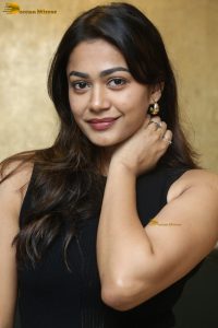 Indian actress Payal Radhakrishna ravishing in a black dress