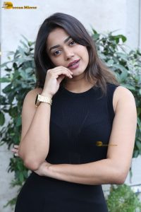 Indian actress Payal Radhakrishna ravishing in a black dress