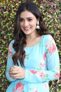 actress Payal Rajput cute looks in a blue salwar