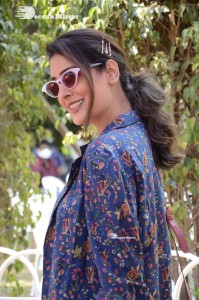 Actress Payal Rajput in Blue coat and matching shorts