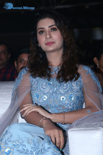 Telugu Actress Payal Rajput attending a movie event in blue dress