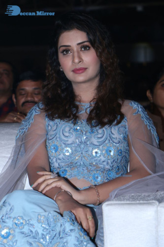 Telugu Actress Payal Rajput attending a movie event in blue dress