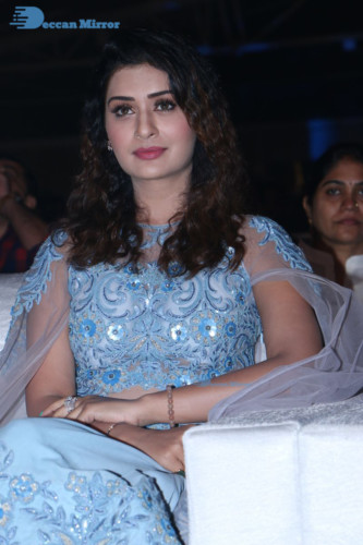 Telugu Actress Payal Rajput attending a movie event in blue dress
