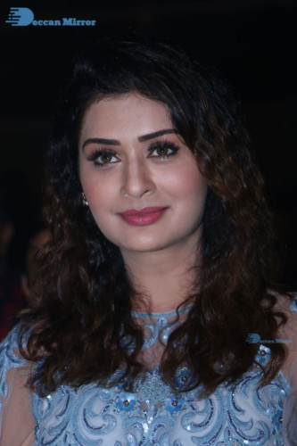 Telugu Actress Payal Rajput attending a movie event in blue dress