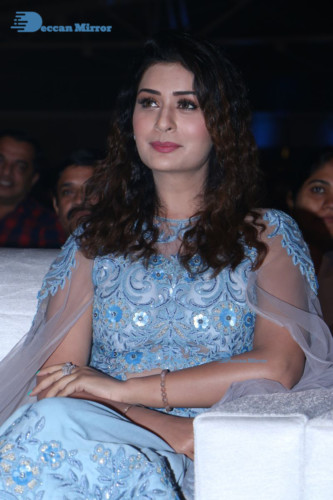 Telugu Actress Payal Rajput attending a movie event in blue dress