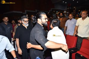 Peddi Mega Blockbuster Event attended by Ram Charan, Chiranjeevi, and others
