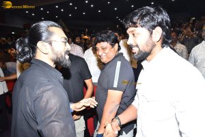 Peddi Mega Blockbuster Event attended by Ram Charan, Chiranjeevi, and others