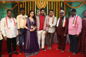 Pen Drive Movie Launch attended by Vishnu Vamsi, Rhea Kapoor, and Sai Kumar
