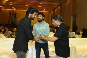 Phalana Abbayi Phalana Ammayi Pre-Release Event attended by Naga Shaurya, Malvika Nair, Megha Chowdhury, Adivi Sesh, Bobby, and others.