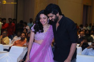 Phalana Abbayi Phalana Ammayi Pre-Release Event attended by Naga Shaurya, Malvika Nair, Megha Chowdhury, Adivi Sesh, Bobby, and others.