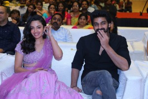 Phalana Abbayi Phalana Ammayi Pre-Release Event attended by Naga Shaurya, Malvika Nair, Megha Chowdhury, Adivi Sesh, Bobby, and others.