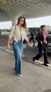 pooja hegde in a chic look at airport