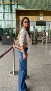 pooja hegde in a chic look at airport