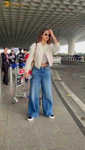 pooja hegde in a chic look at airport