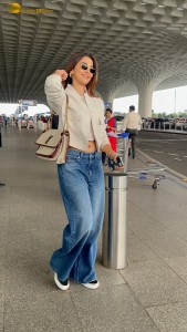 pooja hegde in a chic look at airport