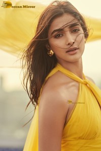 actress Pooja Hegde beautiful photo shoot in a yellow dress