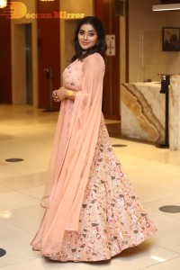 Actress Poorna seen at the Three Roses OTT show event