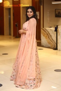 Actress Poorna seen at the Three Roses OTT show event