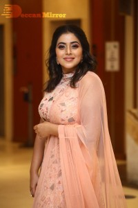 Actress Poorna seen at the Three Roses OTT show event