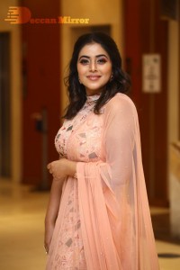 Actress Poorna seen at the Three Roses OTT show event