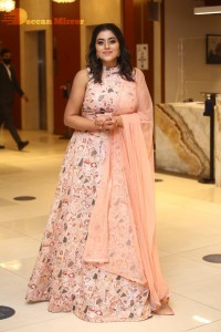 Actress Poorna seen at the Three Roses OTT show event