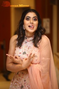 Actress Poorna seen at the Three Roses OTT show event